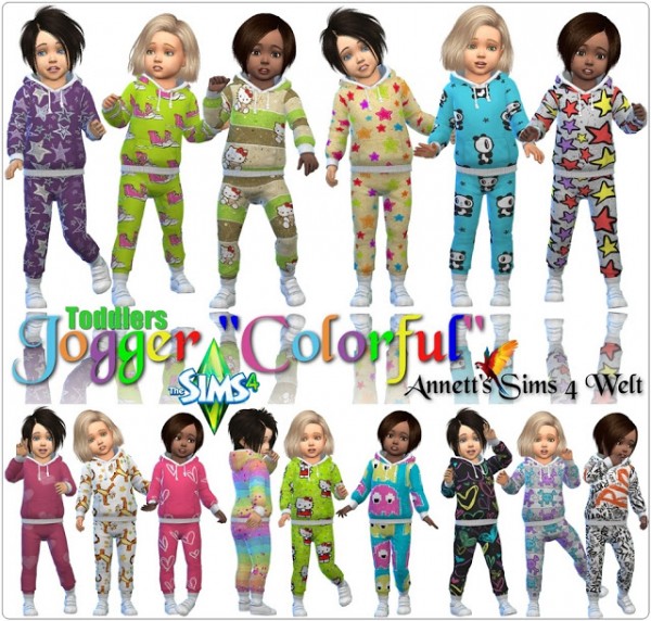  Annett`s Sims 4 Welt: Toddlers Jogger Colorful