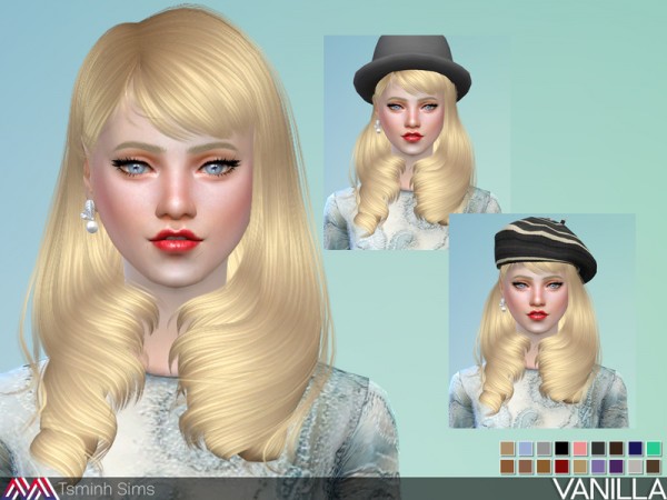  The Sims Resource: Vanilla Hairstyle 28 by TsminhSims