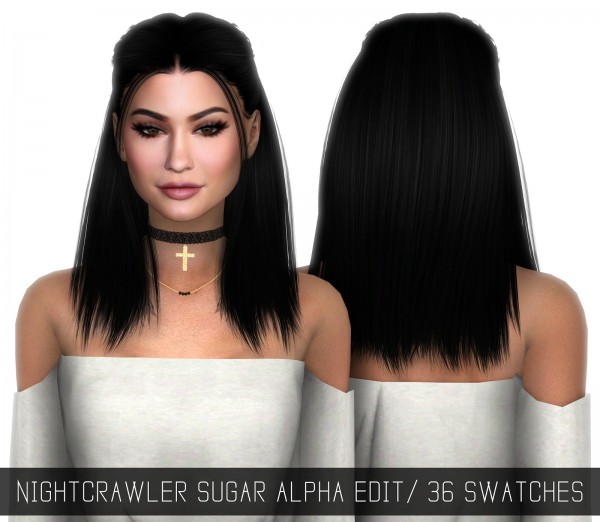  Simpliciaty: Nightcrawler`s Sugar hairstyle Alpha Edit