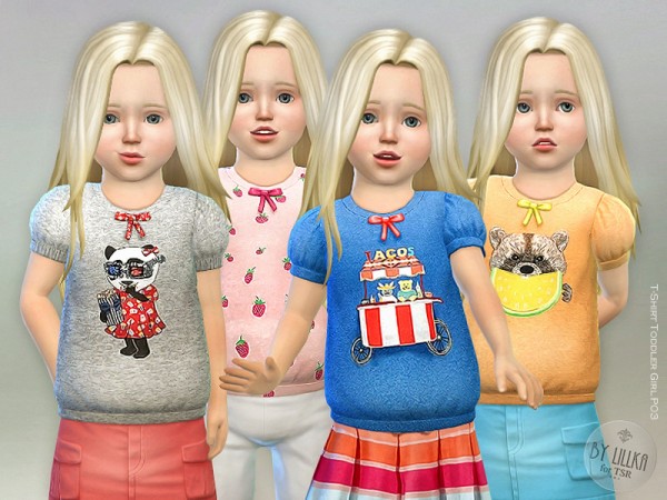  The Sims Resource: T Shirt Toddler Girl P03 by lillka