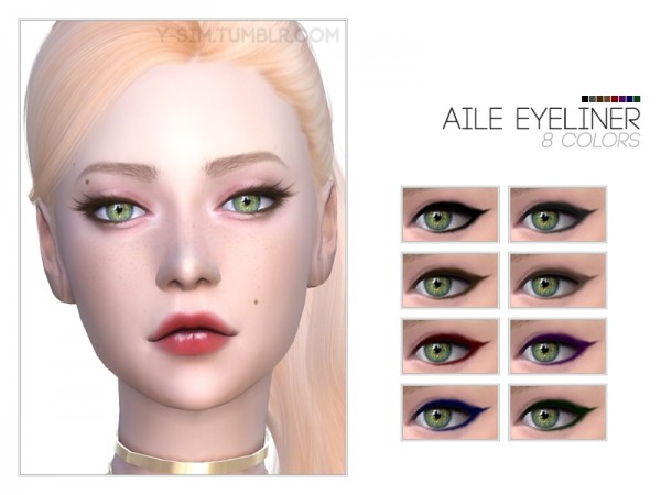  The Sims Resource: Aile Eyeliner by Y Sim