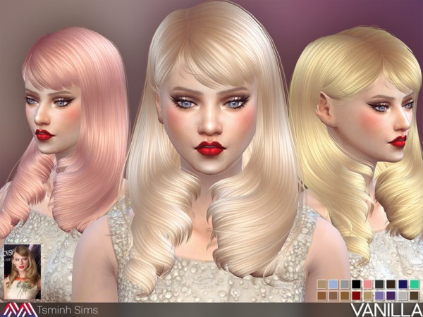  The Sims Resource: Vanilla Hairstyle 28 by TsminhSims