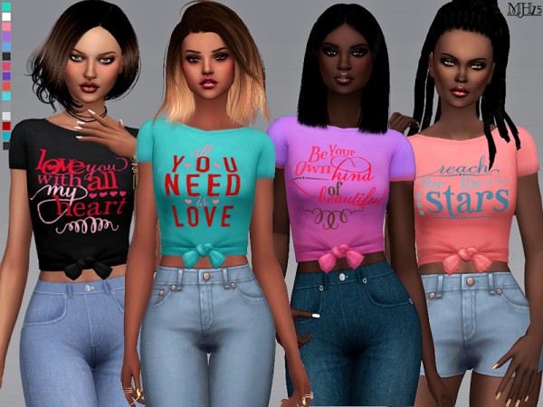  The Sims Resource: Inspirational Tops by Margeh 75