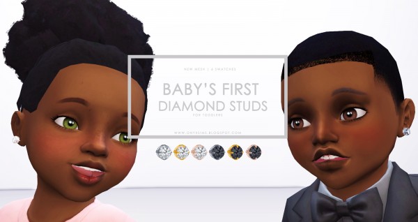  Onyx Sims: Babys First Diamond Studs