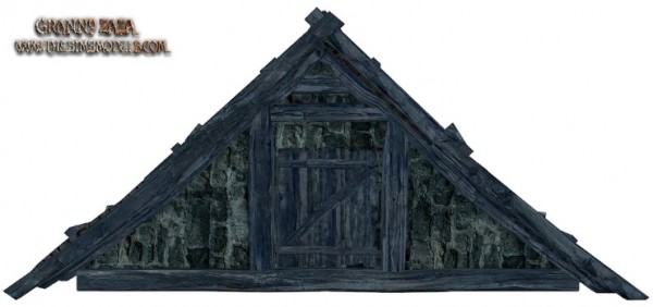  The Sims Models: Medieval roof  and stone walls