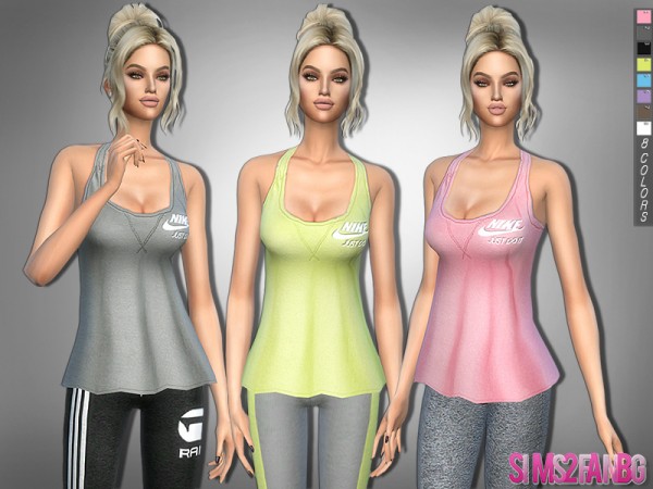  The Sims Resource: 310   Athletic Top by sims2fanbg
