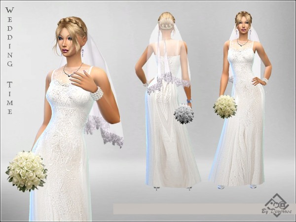  The Sims Resource: Wedding Time Dress by Devirose