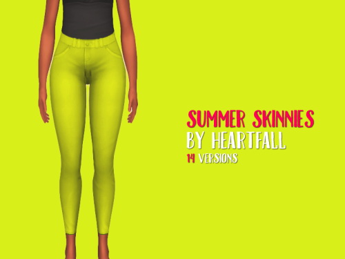  Simsworkshop: Summer Skinnies pants by heartfall