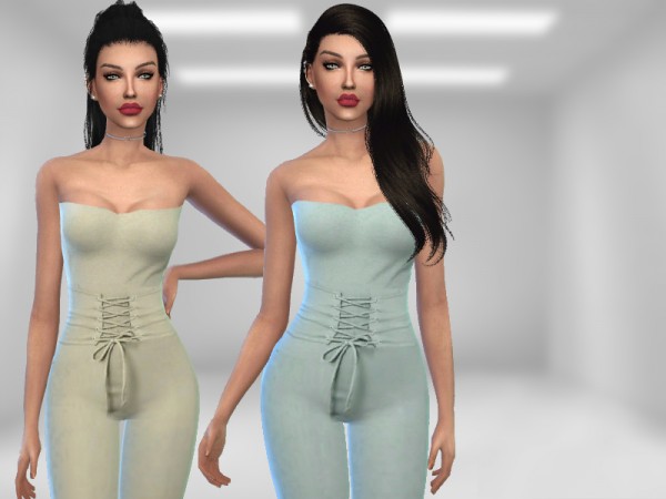 The Sims Resource: Strapless Jumpsuit by Puresim