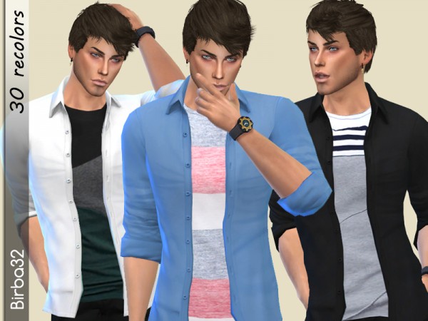 The Sims Resource: Mike Shirts by Birba32 • Sims 4 Downloads