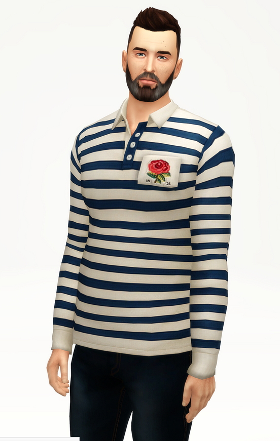  Rusty Nail: Striped cotton jersey polo shirt