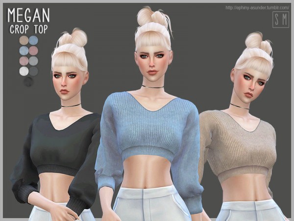  The Sims Resource: Megan   Crop Top by Screaming Mustard