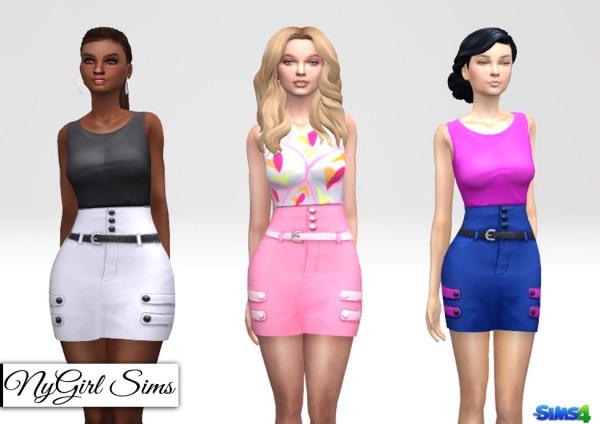  NY Girl Sims: City Living High Waist Dress
