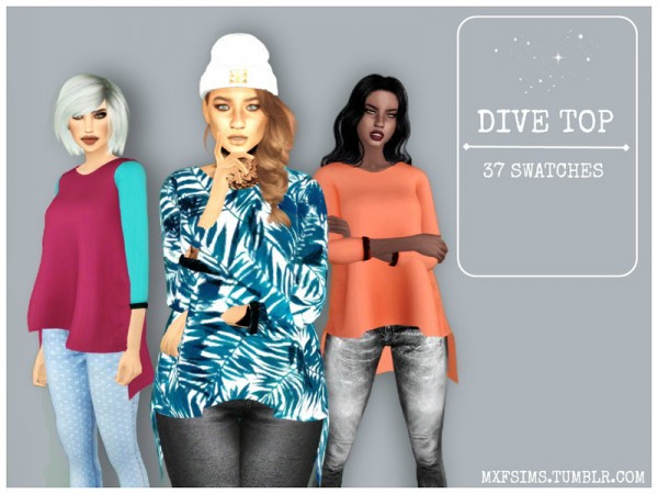  The Sims Resource: Dive Top by mxfsims