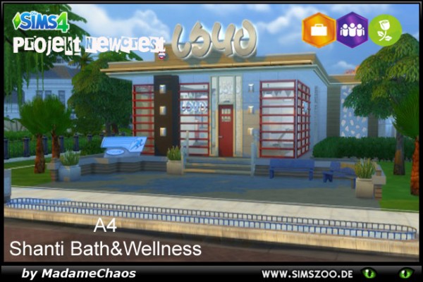  Blackys Sims 4 Zoo: Shanti Bath and Wellness   Project Newcrest by MadameChaos