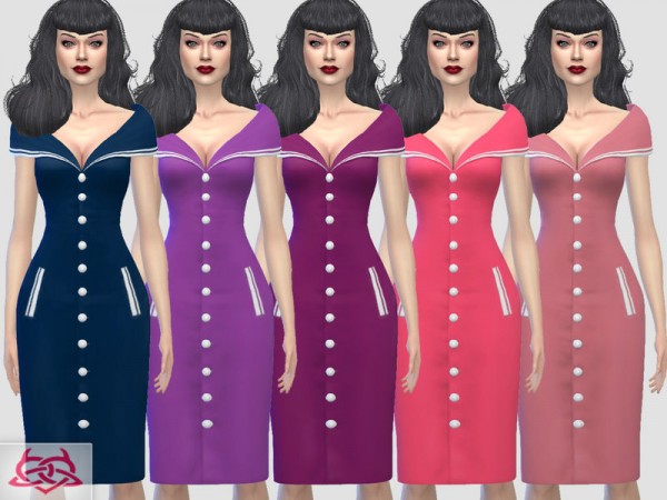  The Sims Resource: Paloma dress Tubo recolor opaque by Colores Urbanos