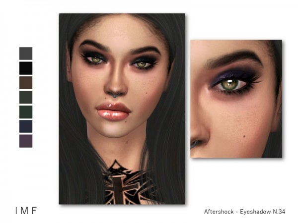  The Sims Resource: Aftershock Eyeshadow N.34 by IzzieMcFire