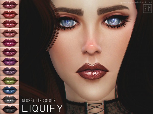  The Sims Resource: Liquify   Glossy Lip Colour by Screaming Mustard