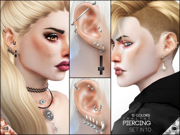  The Sims Resource: Piercing Set N10 by Pralinesims
