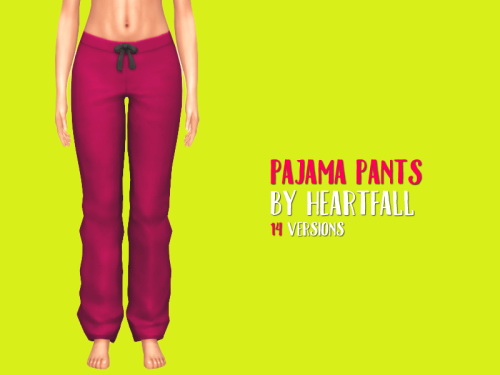  Simsworkshop: Pajama Pants by heartfall