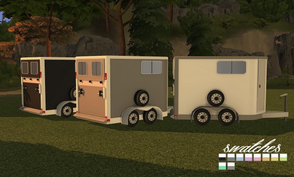  Sims 4 Designs: 9405 Horse Trailers  Open and Closed