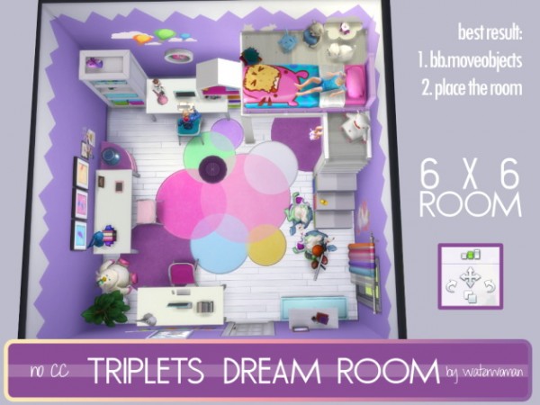 Akisima Sims Blog: Triplets Dream Room ( no cc)