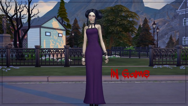  Simsworkshop: Gloomy Nights Gown by Annabellee25