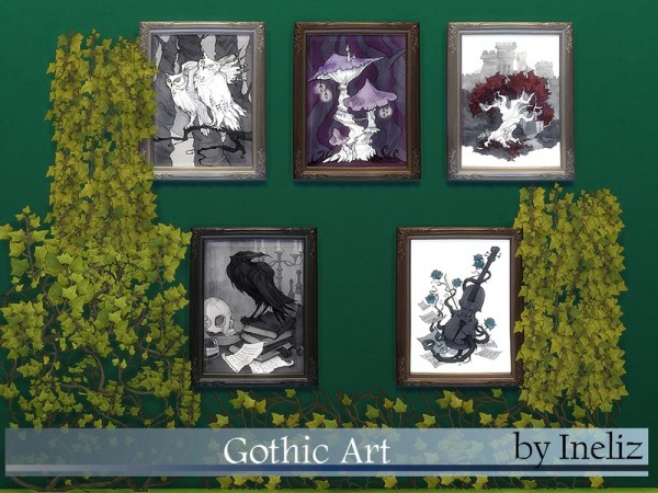  The Sims Resource: Gothic Art by Ineliz
