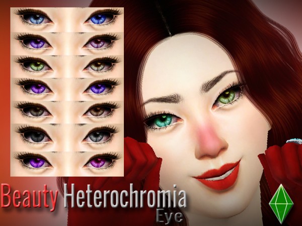  The Sims Resource: Beauty Heterochromia Eye by LJP Sims