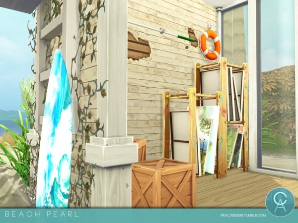  The Sims Resource: Beach Pearl house by Pralinesims