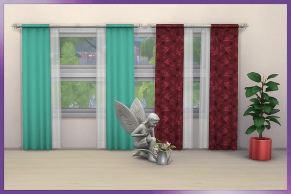  Blackys Sims 4 Zoo: Chilou curtain by Cappu