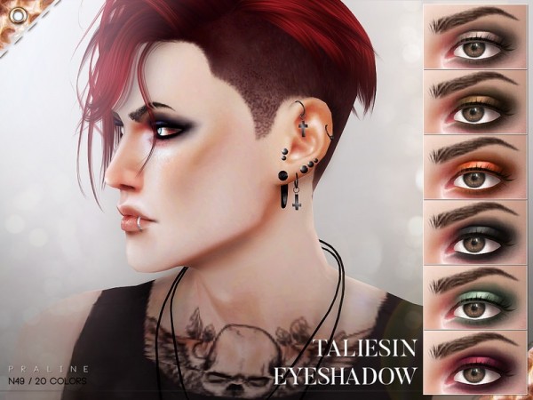  The Sims Resource: Taliesin Eyeshadow N49 by Pralinesims