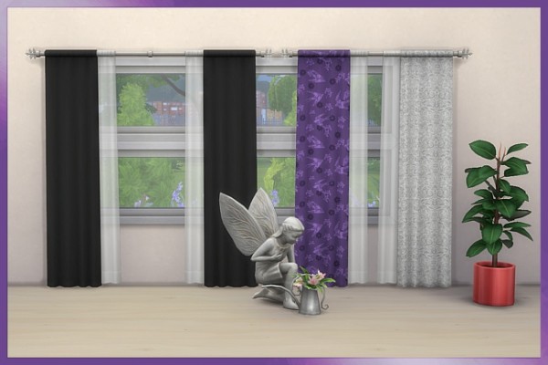  Blackys Sims 4 Zoo: Chilou curtain by Cappu