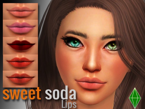  The Sims Resource: Sweet Soda Lips by LJP Sims