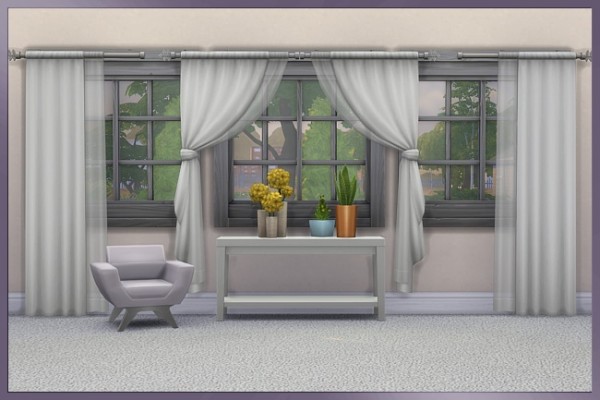  Blackys Sims 4 Zoo: Colorful curtain set by Cappu