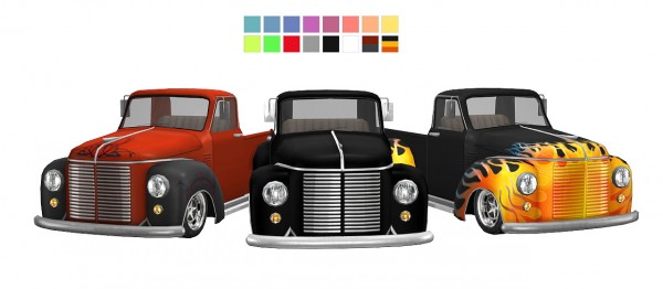  Sims 4 Designs: Rockabilly Hot Rod Truck