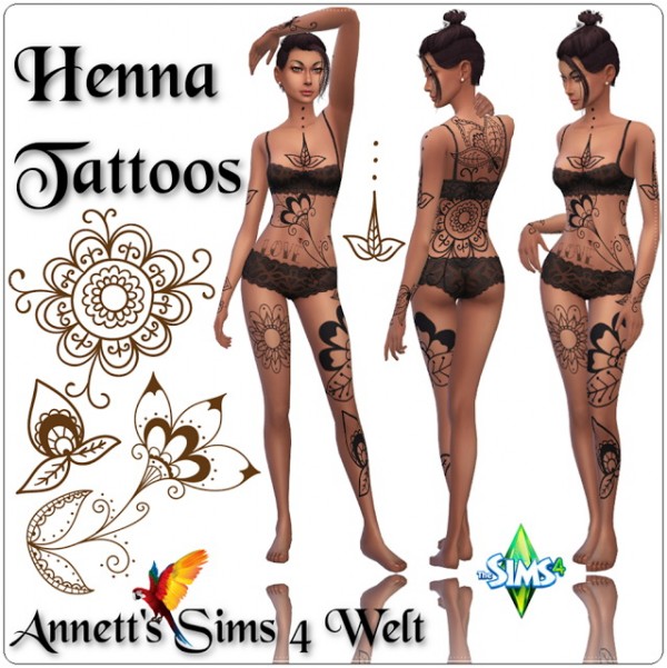 Annett`s Sims 4 Welt: Henna Tattoos