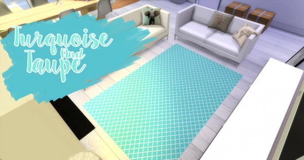  Mony Sims: Turquoise and Taupe rugs