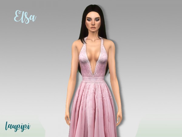  The Sims Resource: Elsa dress by Laupipi