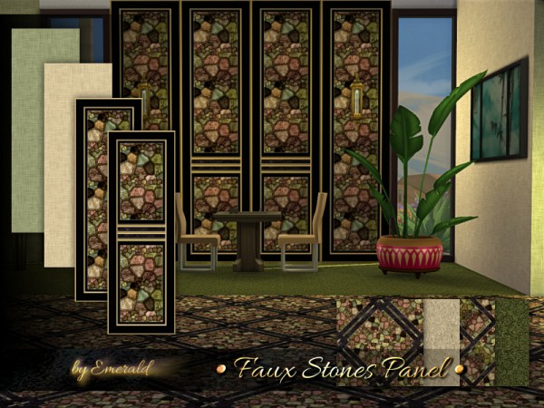  The Sims Resource: Faux Stones Panel by emerald