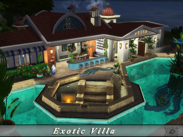  The Sims Resource: Exotic Villa   No CC! by Danuta720