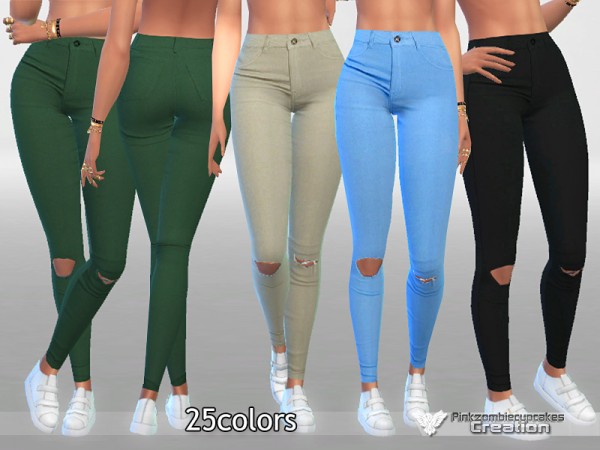  The Sims Resource: High Waisted Skinny Jeans by Pinkzombiecupcakes