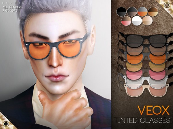  The Sims Resource: VEOX Tinted Glasses by Pralinesims