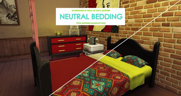  Onyx Sims: Neutral Double Bedding Collection