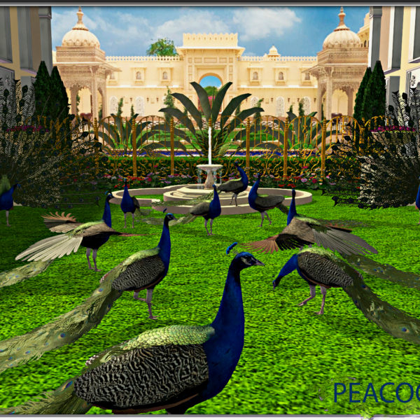  Leo 4 Sims: Deco Peacocks