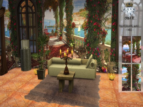  The Sims Resource: Mediterrane Walls Set by MadameChvlr