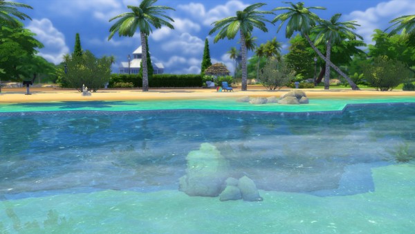  Mod The Sims: Mini Tropical Beach With Waves by Snowhaze
