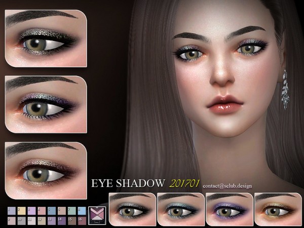  The Sims Resource: Eyeshadow F201701 by S Club