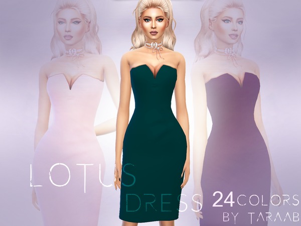  The Sims Resource: Lotus Dress by taraab