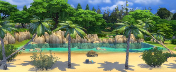  Mod The Sims: Mini Tropical Beach With Waves by Snowhaze